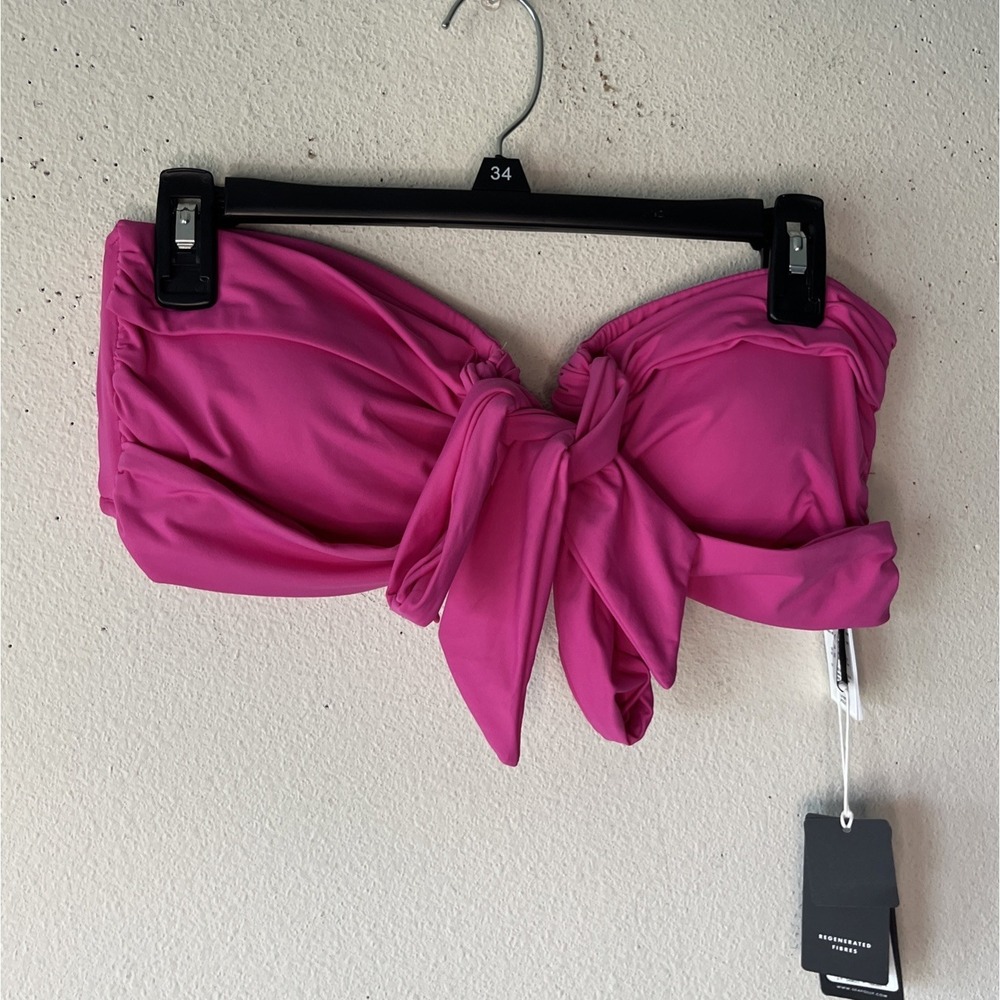 SEAFOLLY Swim Pink  HALTER Bandeau SIZE US 12 Preppy Summer Vacation Beach New